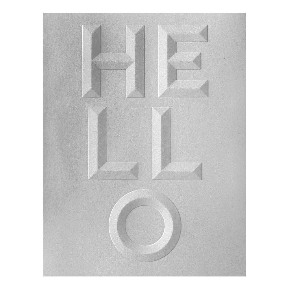 Spellbinders 3D Embossing Folder - Beveled Hello A2 Cardfront [E3D-090] - Image 2