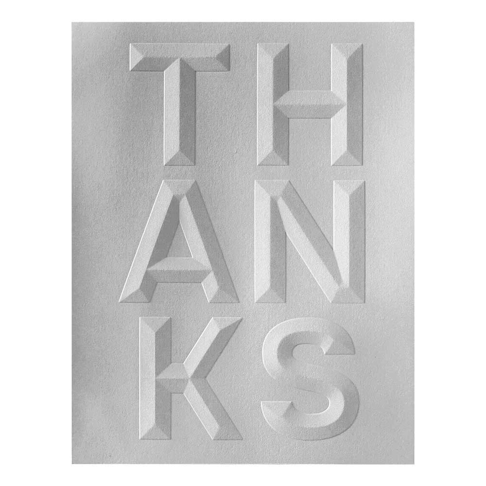 Spellbinders 3D Embossing Folder - Beveled Thanks A2 Cardfront [E3D-091] - Image 2