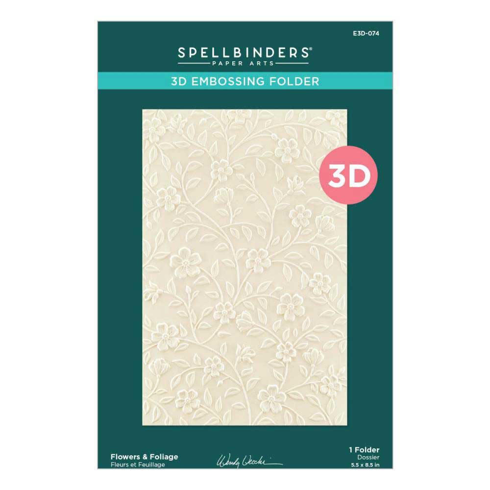 Spellbinders 3D Embossing Folder - Flowers & Foliage [E3D-074]