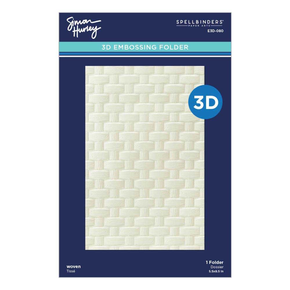Spellbinders 3D Embossing Folder - Woven [E3D-080]