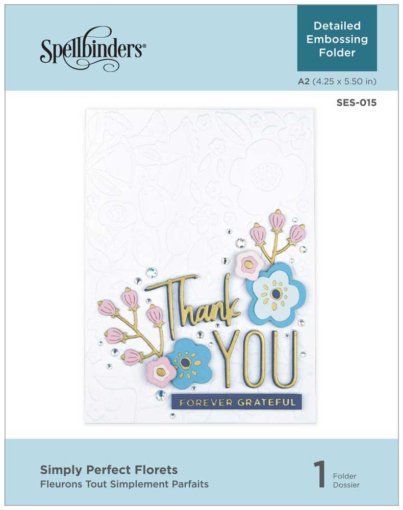 Spellbinders Detailed Embossing Folder - Simply Perfect Florets [SES-015]