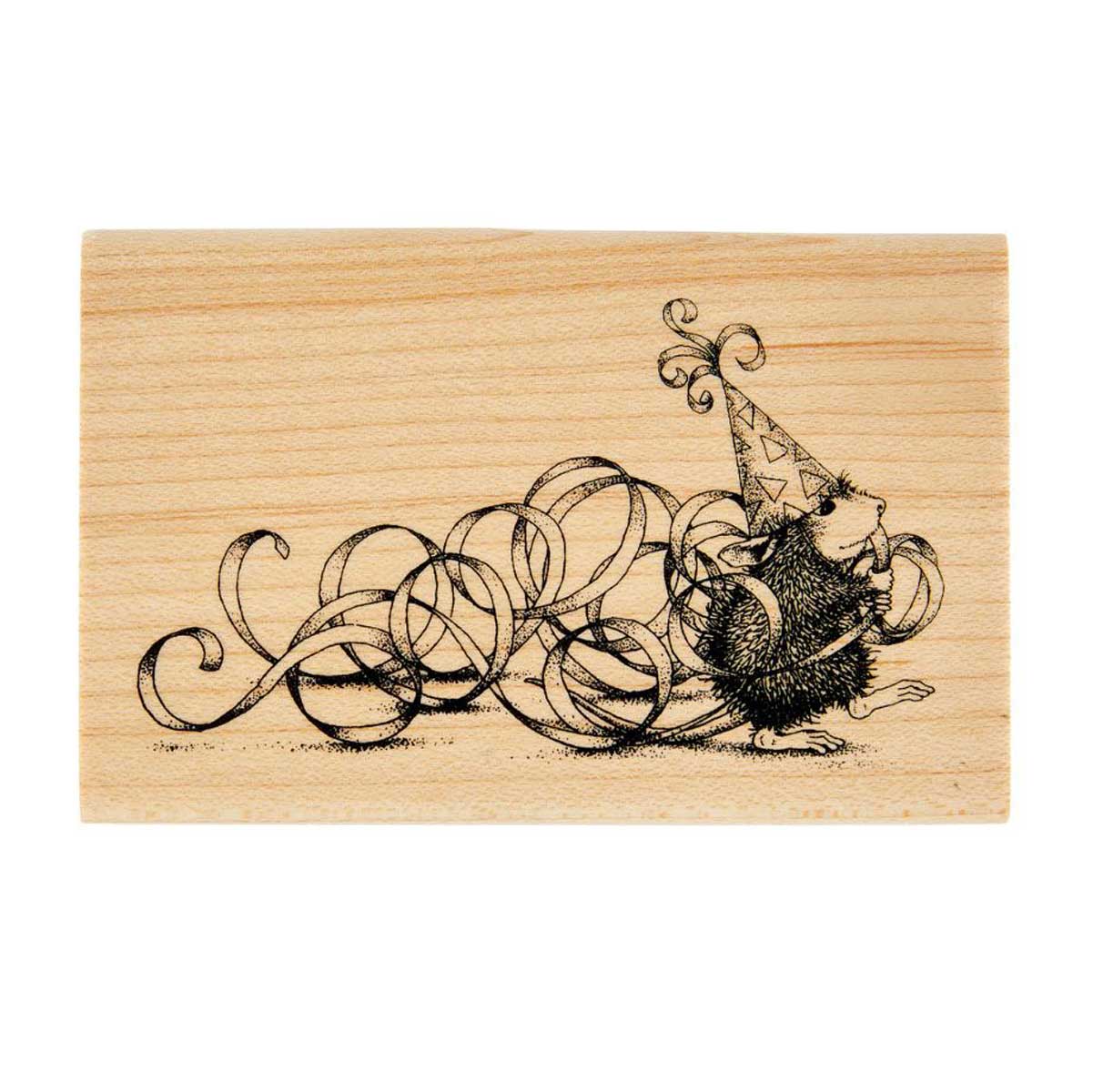 Spellbinders / House Mouse Wood Mounted Stamp - Party Streamers [HMW-006]