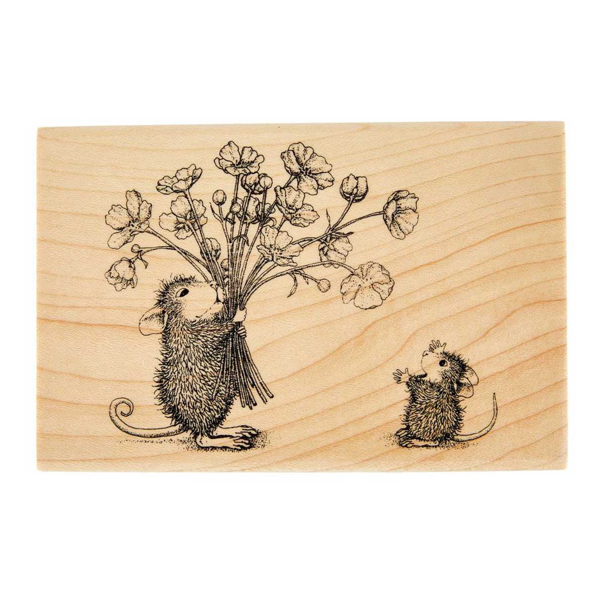 Spellbinders / House Mouse Wood Mounted Stamp - Rare Bloom [HMW-030]