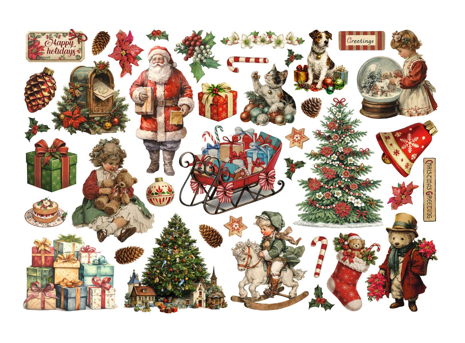 Stamperia 2026 Classic Christmas Collection - Adhesive Ephemera [DFLCT85] - Image 2