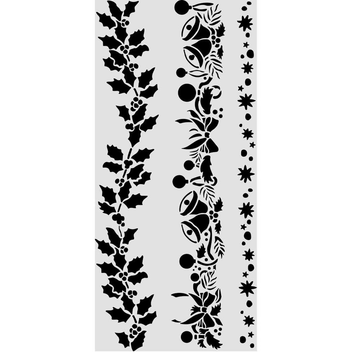 Stamperia 2026 Classic Christmas Collection - Media Stencil - Borders [KSTDL170] - Image 2