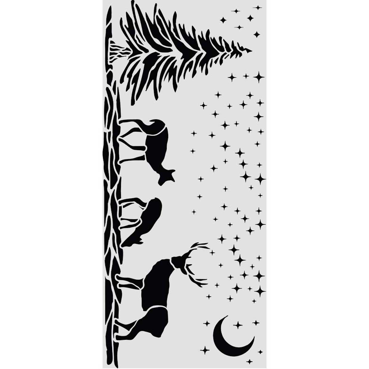 Stamperia 2026 Classic Christmas Collection - Media Stencil - Deer [KSTDL169] - Image 2
