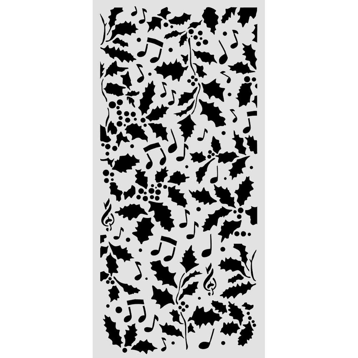 Stamperia 2026 Classic Christmas Collection - Media Stencil - Holly & Leaves [KSTDL172] - Image 2