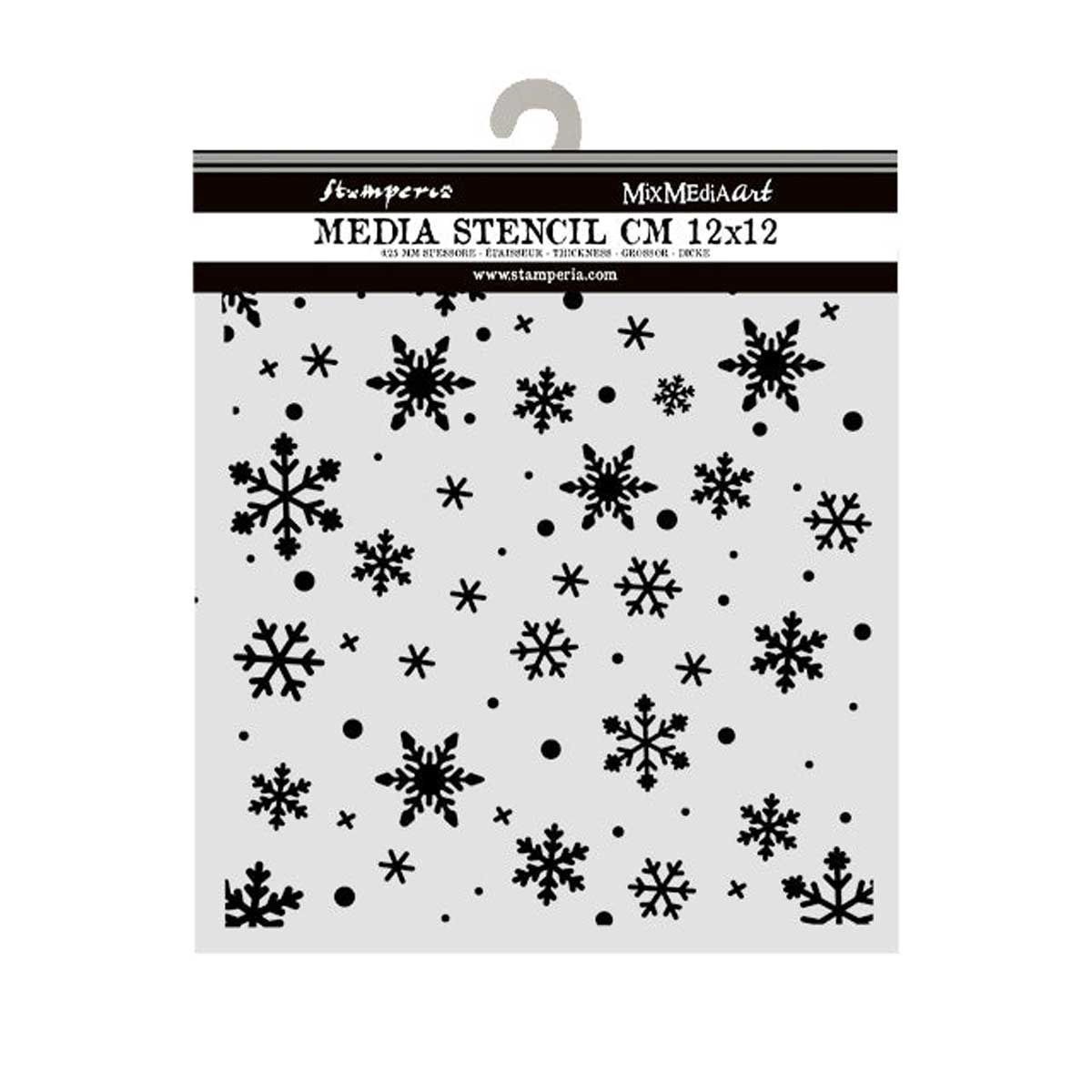 Stamperia 2026 Classic Christmas Collection - Media Stencil - Snowflakes [KSTDS73]