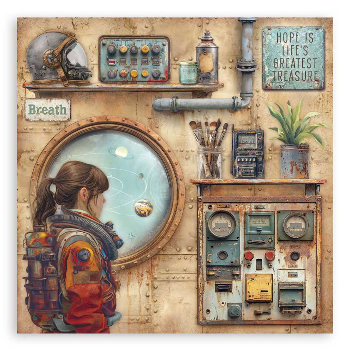 Stamperia A New Beginning Collection - 12" x 12" Maxi Paper Pad [SBBXLB35] - Image 3