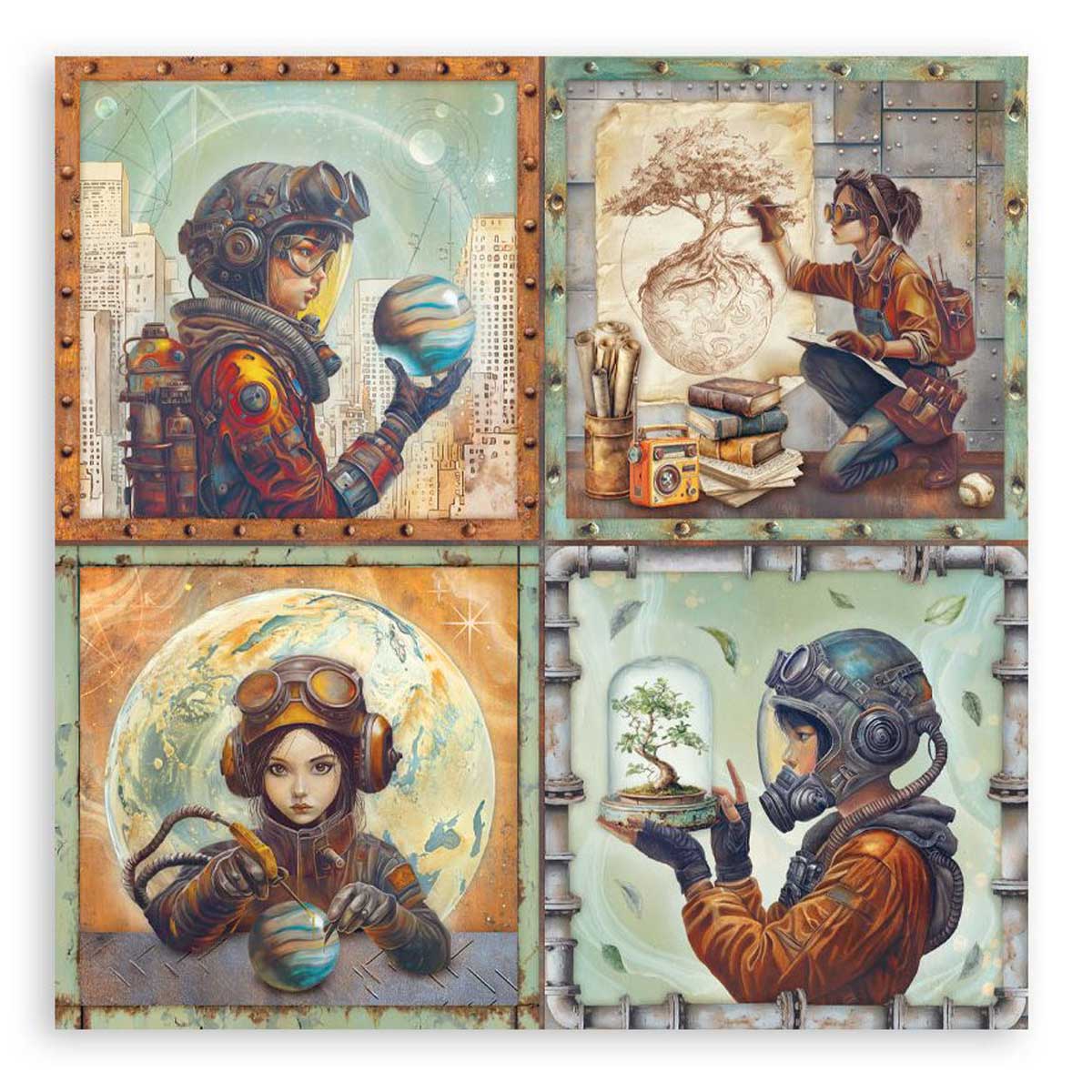 Stamperia A New Beginning Collection - 12" x 12" Maxi Paper Pad [SBBXLB35] - Image 9