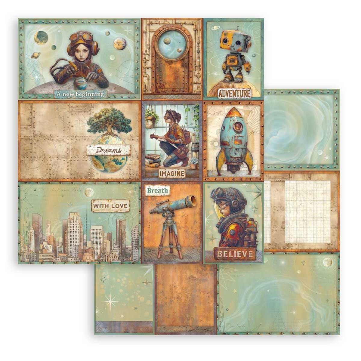 Stamperia A New Beginning Collection - 12" x 12" Paper Pad [SBBL184] - Image 4