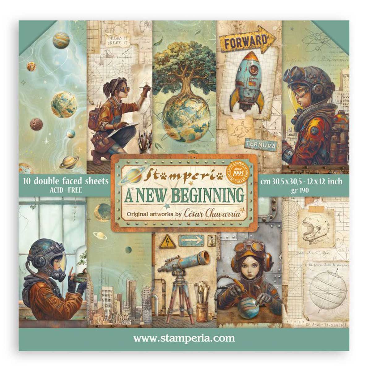 Stamperia A New Beginning Collection - 12" x 12" Paper Pad [SBBL184]
