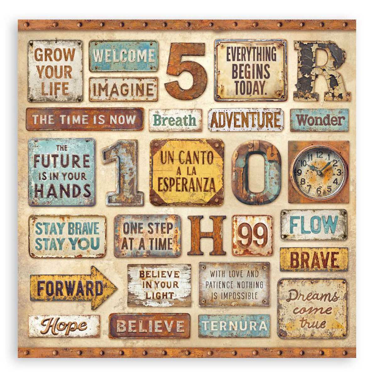 Stamperia A New Beginning Collection - 8" x 8" Maxi Paper Pad [SBBSXB23] - Image 2