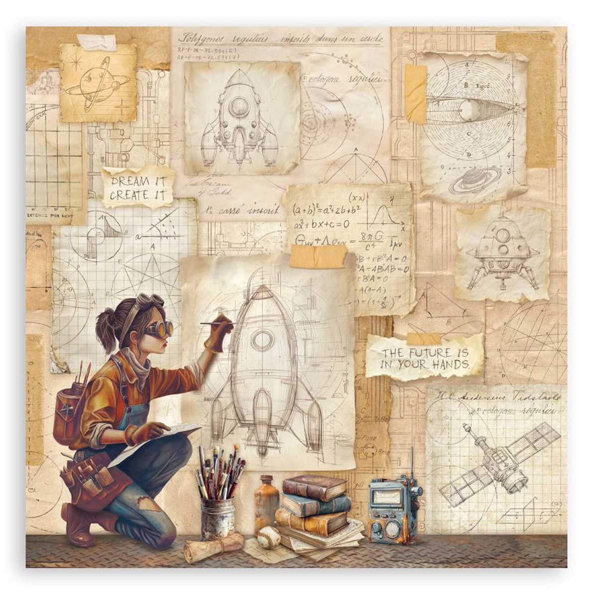 Stamperia A New Beginning Collection - 8" x 8" Maxi Paper Pad [SBBSXB23] - Image 22
