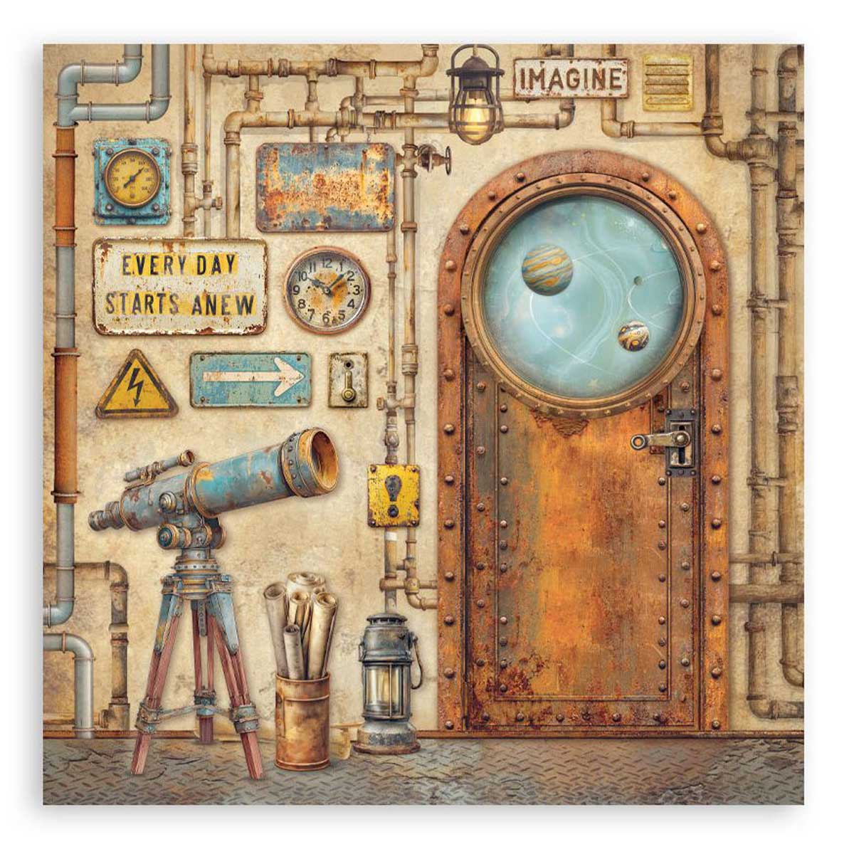 Stamperia A New Beginning Collection - 8" x 8" Maxi Paper Pad [SBBSXB23] - Image 5