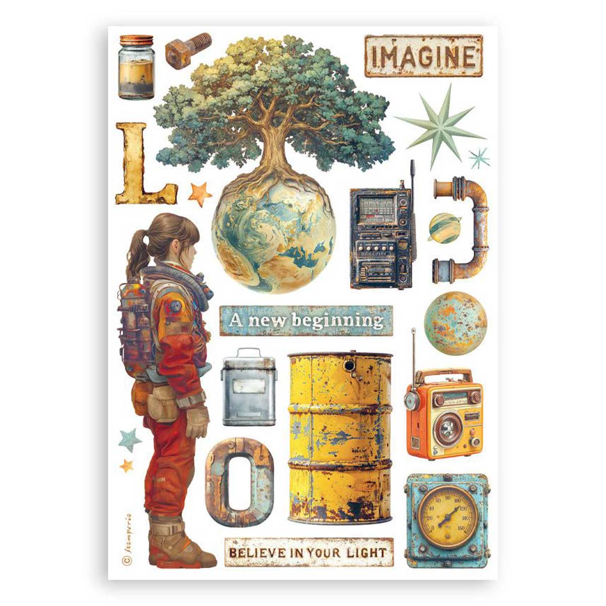 Stamperia A New Beginning Collection - A5 Washi Pad [SBW31] - Image 2