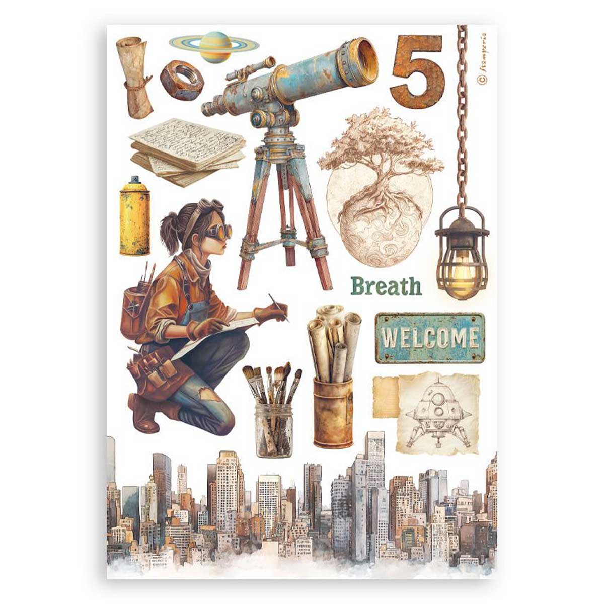 Stamperia A New Beginning Collection - A5 Washi Pad [SBW31] - Image 4