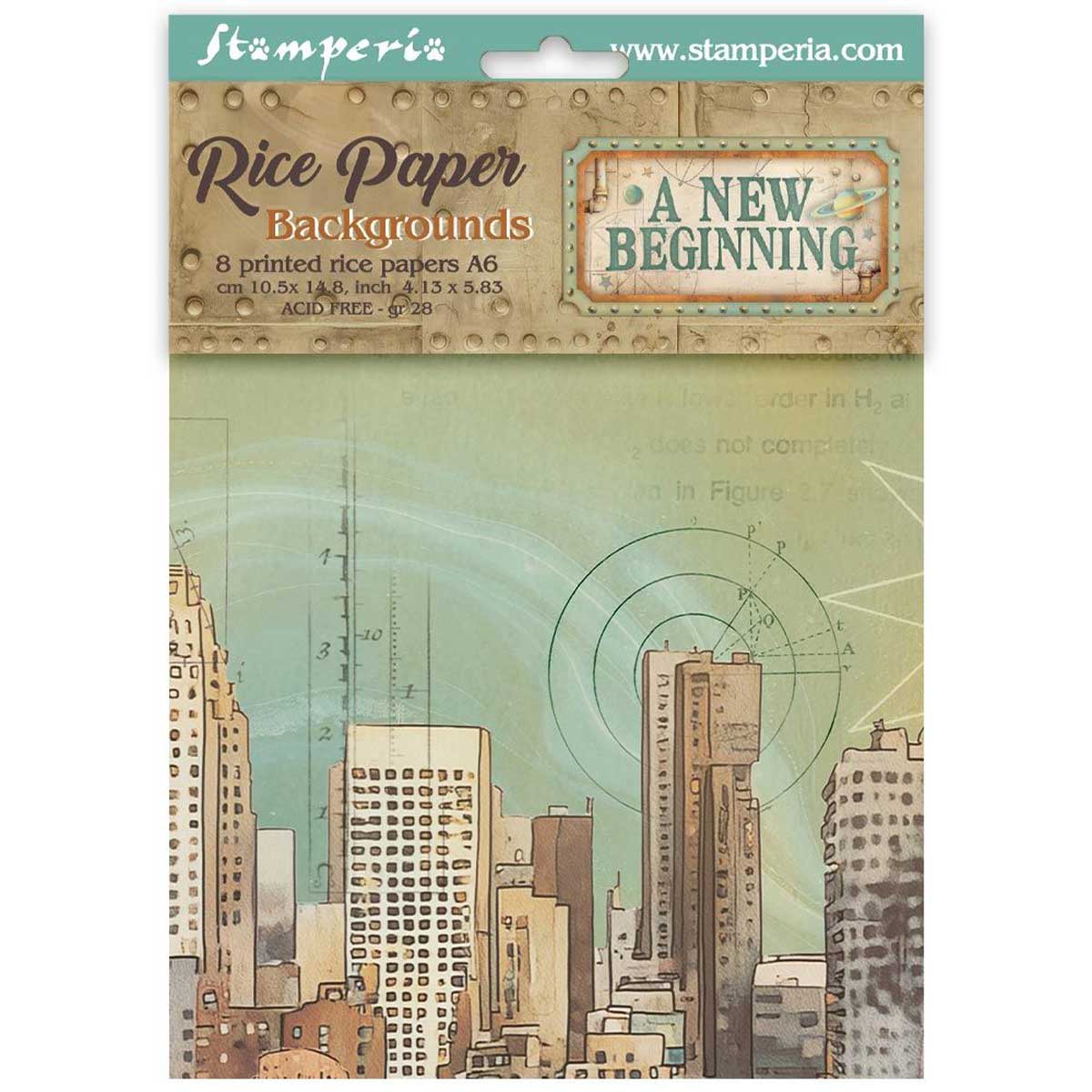 Stamperia A New Beginning Collection - A6 Rice Paper Backgrounds [DFSAK6052]