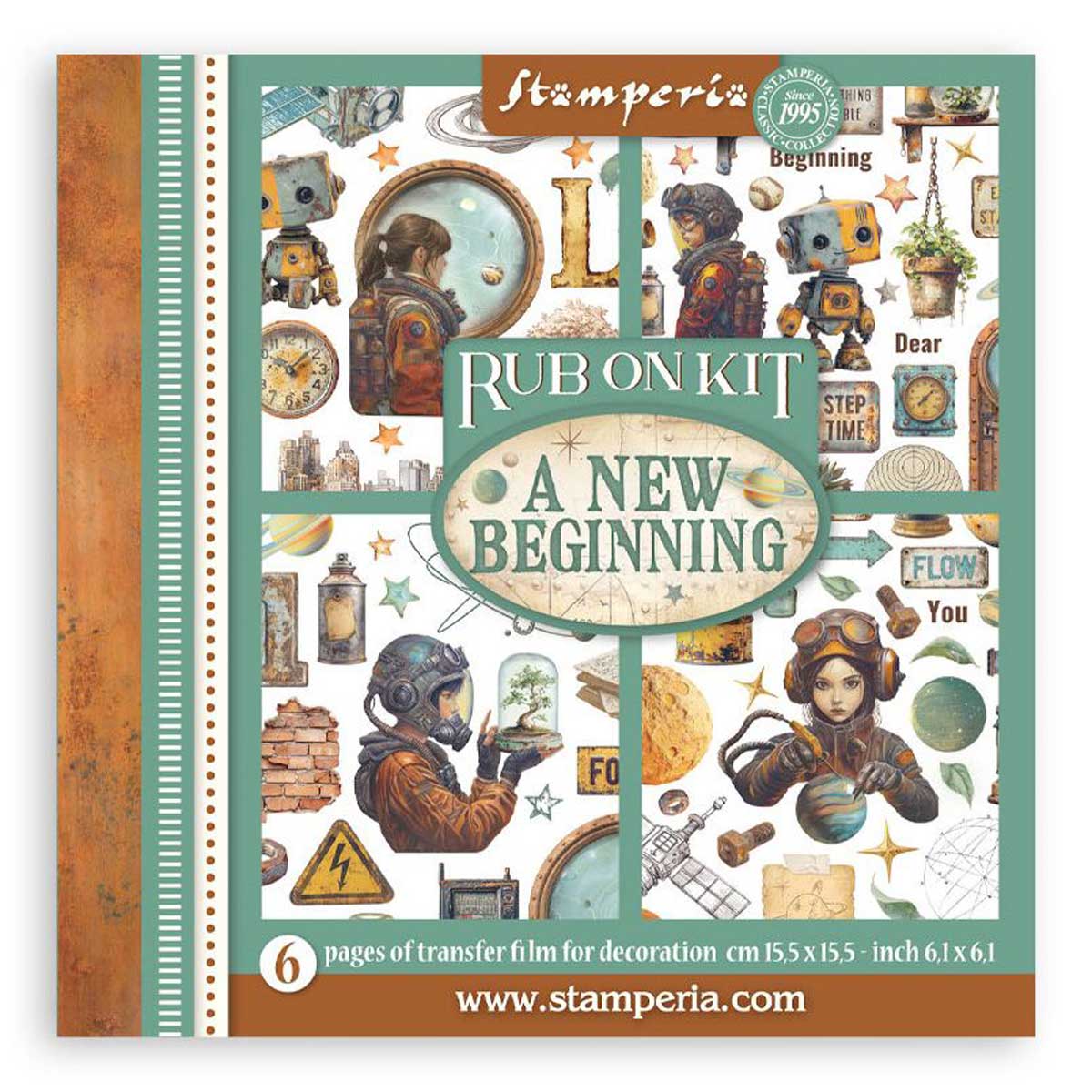 Stamperia A New Beginning Collection - Rub On Kit [DFLRBX10]