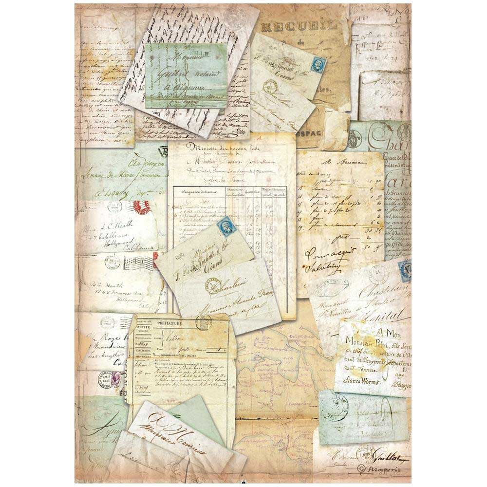 Stamperia Around The World Collection - A4 Rice Paper - Letters [DFSA4777]