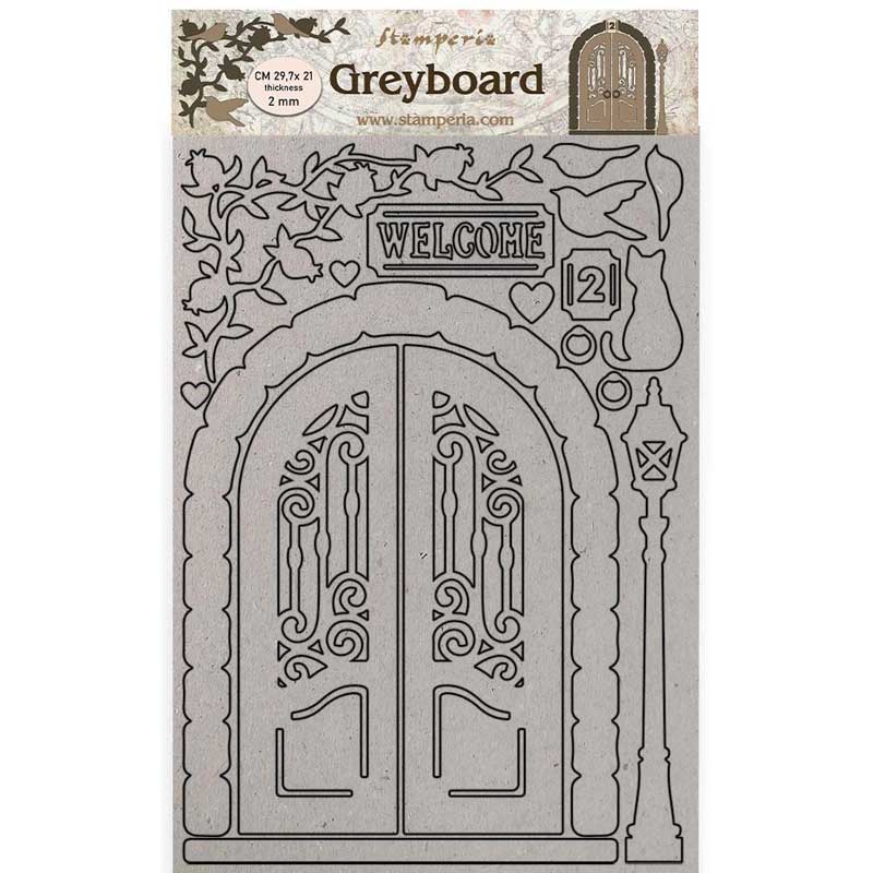 Stamperia Casa Granada Collection Greyboard Door [KLSPDA449