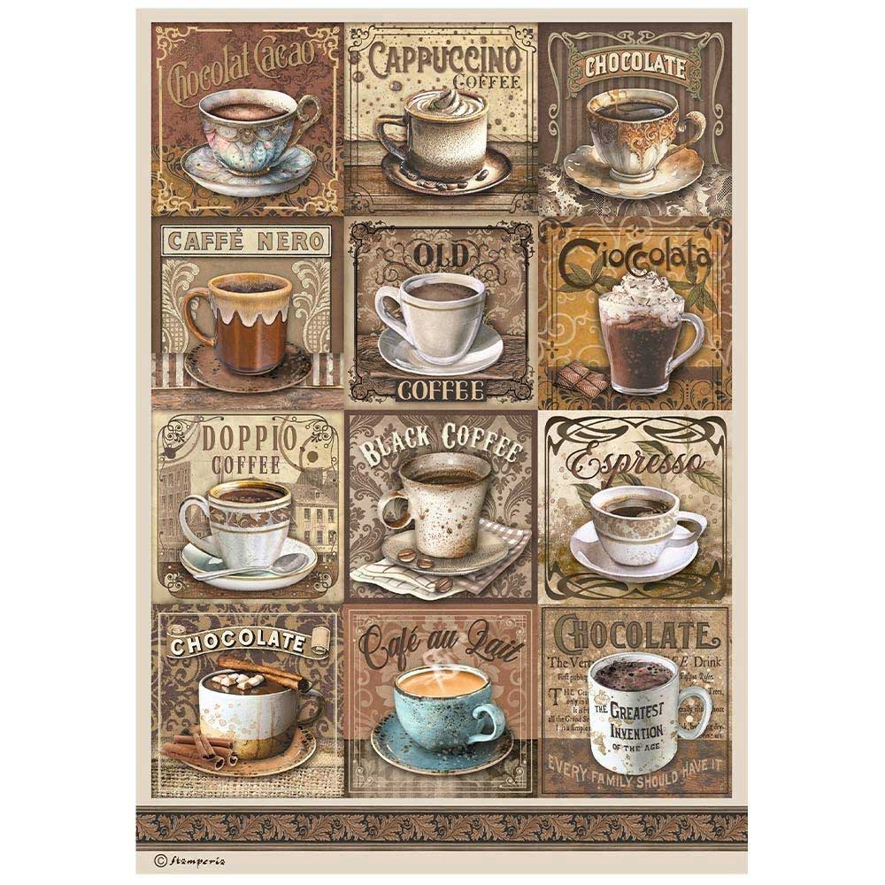Stamperia Coffee & Chocolate Collection - A4 Rice Paper Selection [DFSA4XCC] - Image 3