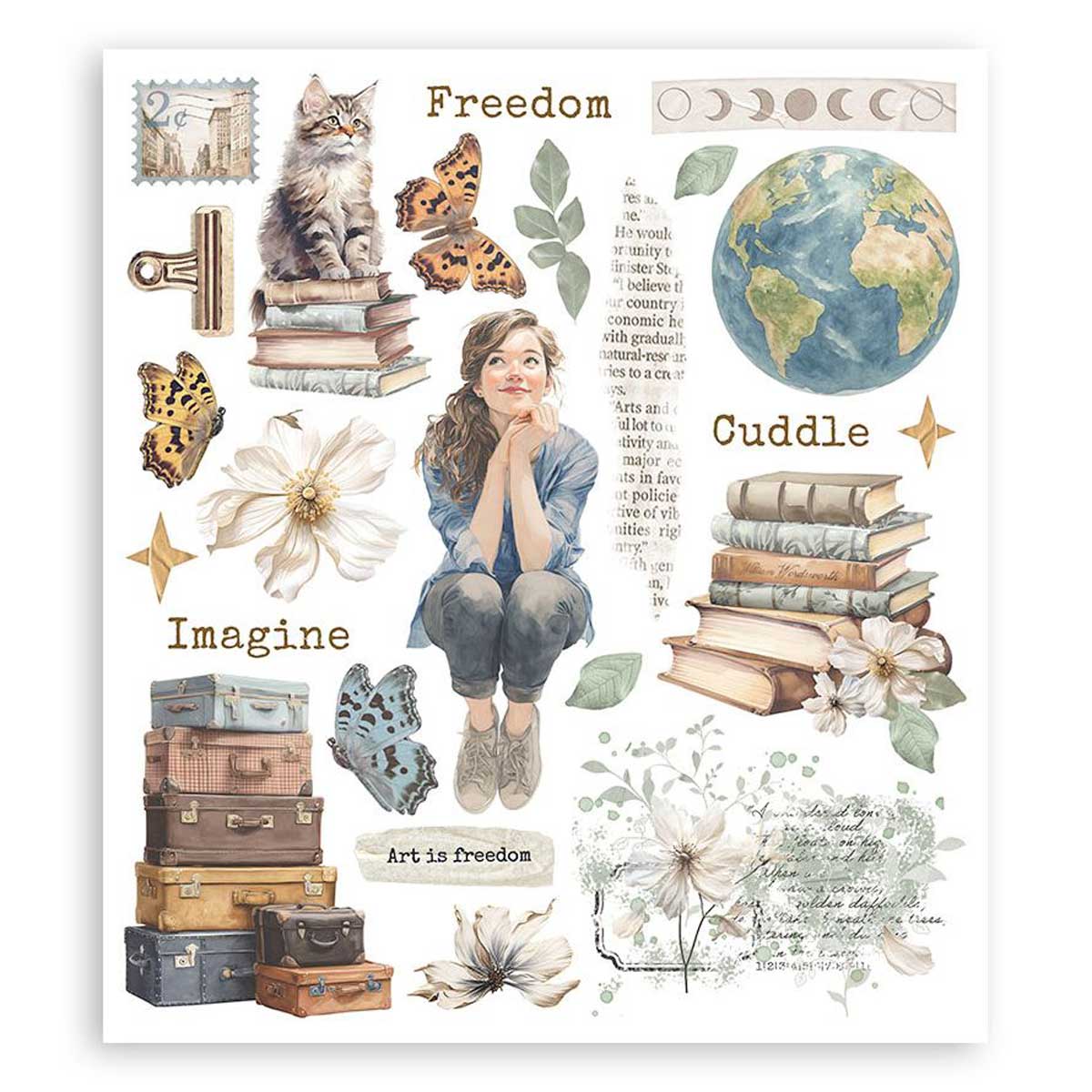 Stamperia Create Happiness Secret Diary Collection - Rub On Selection [DFLRBXG02] - Image 4