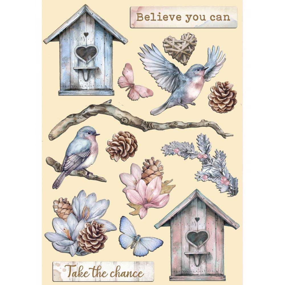 Stamperia Dewdrops Collection - Colored Wooden Shapes [KLSP176] - Image 2