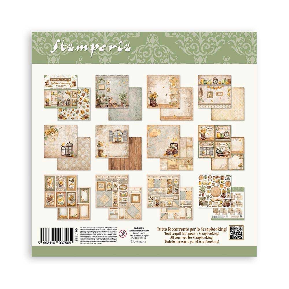 Stamperia Golden Harmony Collection - 12" x 12" Paper Pad [SBBL160] - Image 2