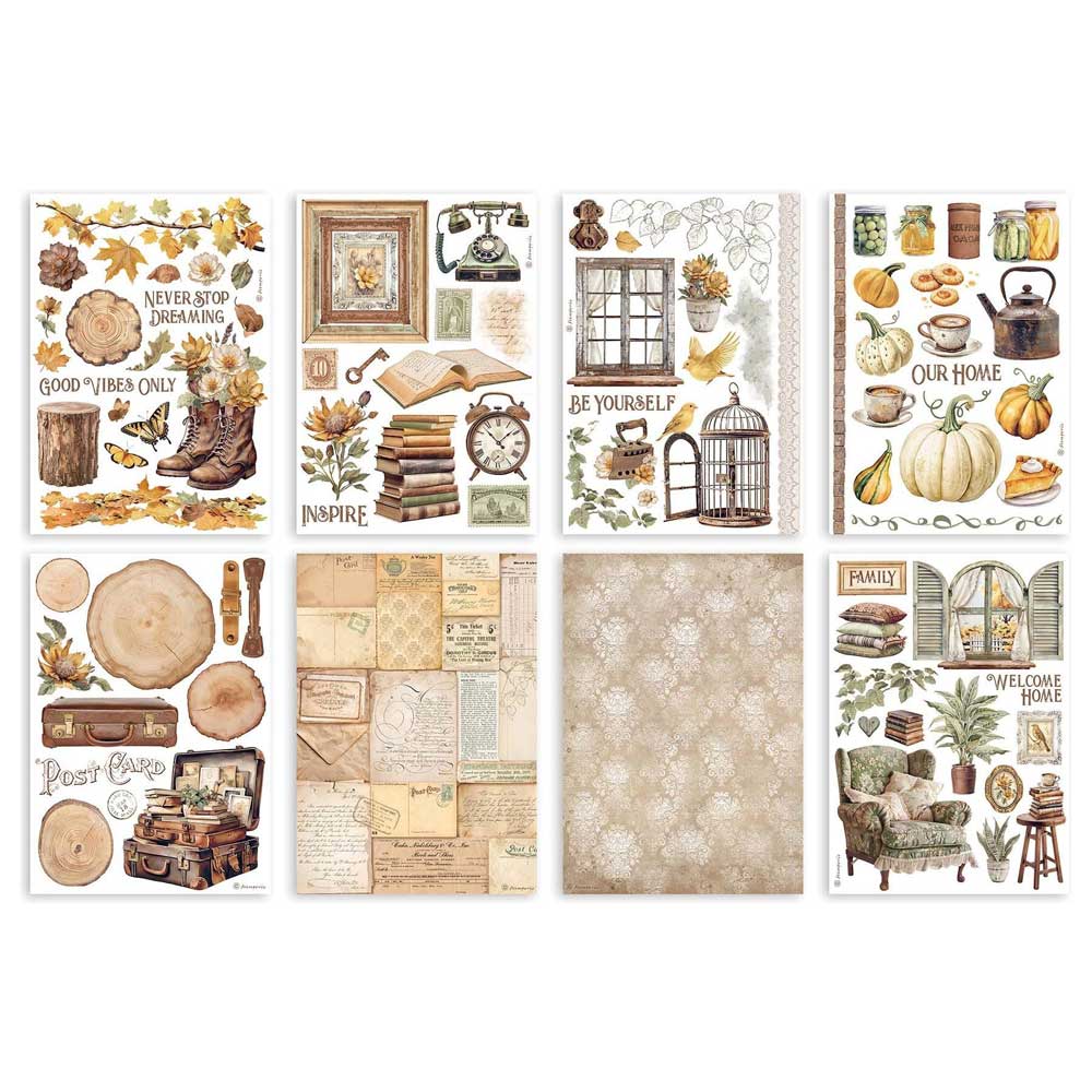 Stamperia Golden Harmony Collection - A5 Washi Pad [SBW11] - Image 2