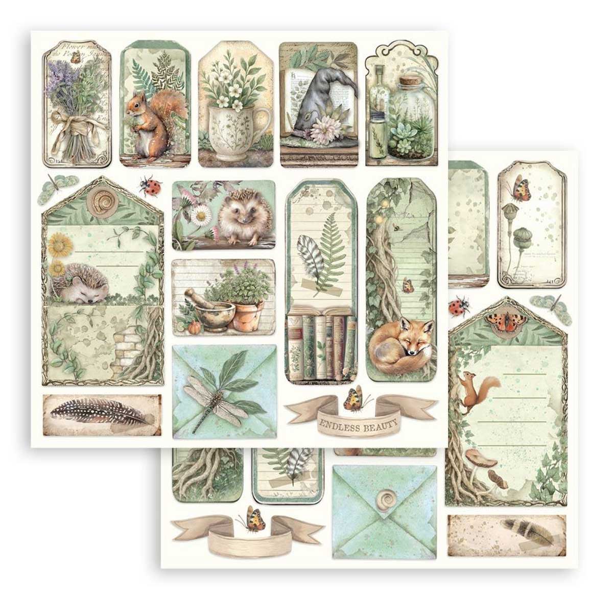 Stamperia Herbarium Silvae Collection - 8" x 8" Paper Pad [SBBS135] - Image 11