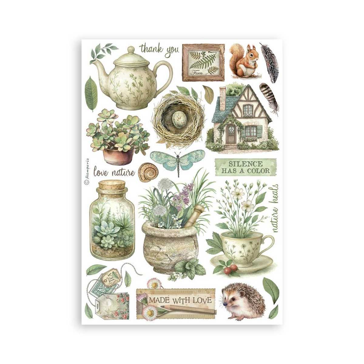 Stamperia Herbarium Silvae Collection - A5 Washi Pad [SBW27] - Image 2