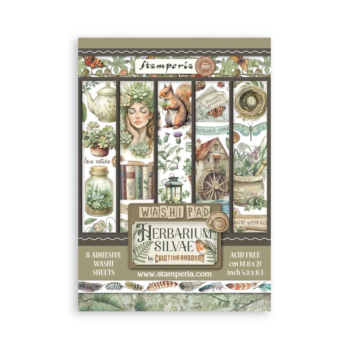 Stamperia Herbarium Silvae Collection - A5 Washi Pad [SBW27]