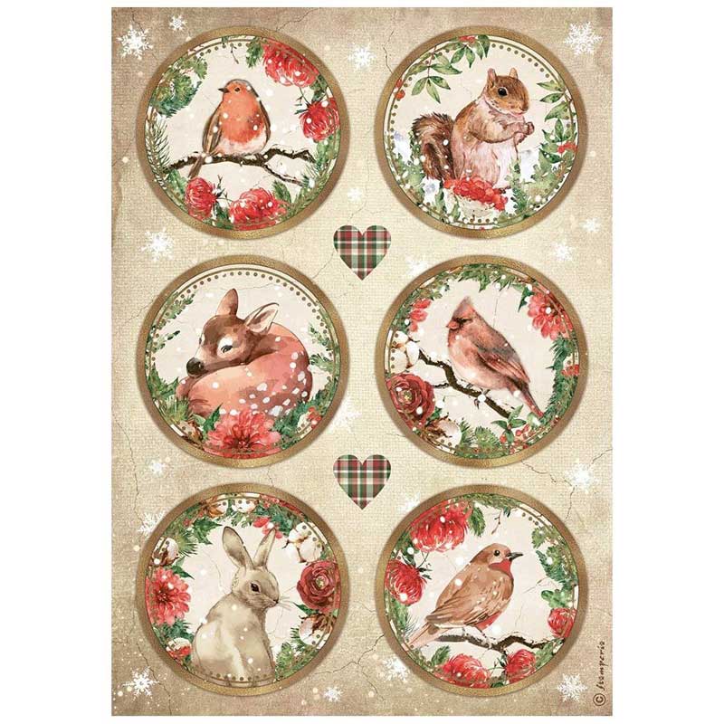 stamperia-home-for-the-holidays-collection-a4-rice-paper-rounds