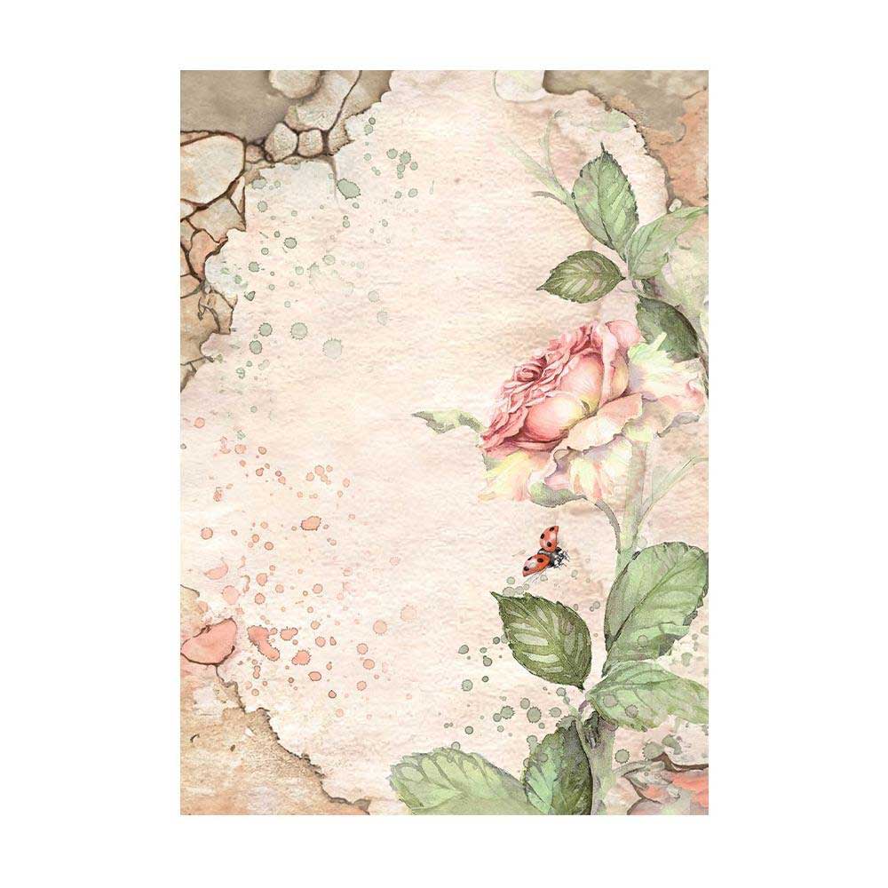 Stamperia House Of Roses Collection - A6 Rice Paper Backgrounds [DFSAK6039] - Image 3
