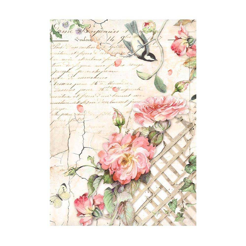 Stamperia House Of Roses Collection - A6 Rice Paper Backgrounds [DFSAK6039] - Image 6