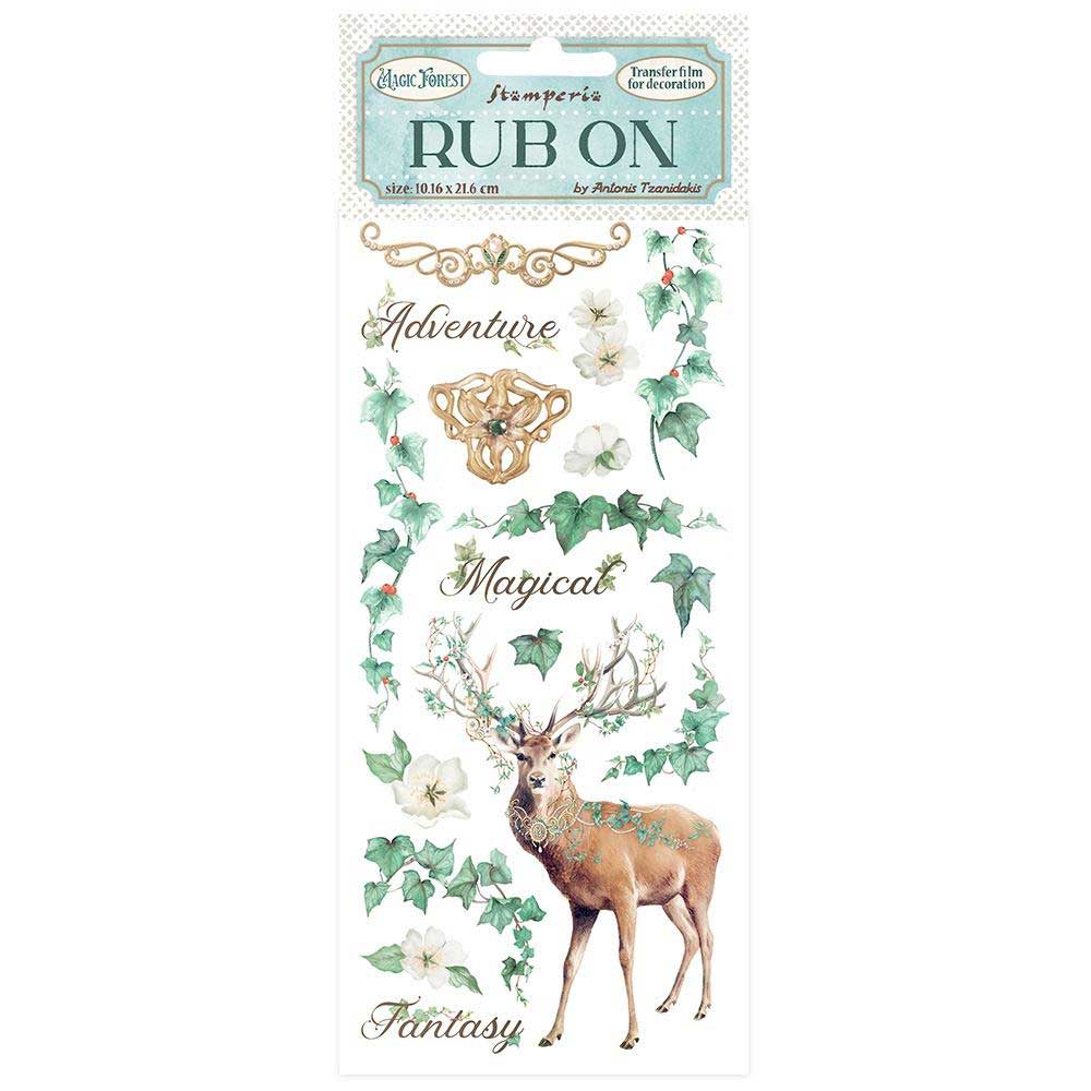 Stamperia Magic Forest Collection Rub Ons Deer [DFLRB20]