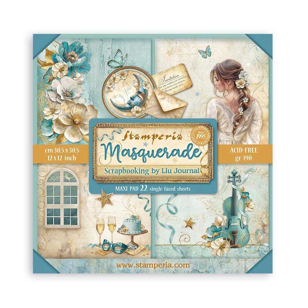 Stamperia Masquerade Collection - 12" x 12" Maxi Paper Pad [SBBXLB20]