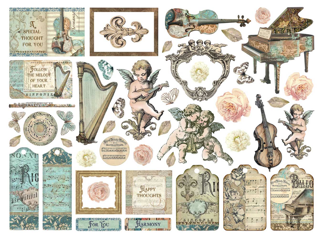 Stamperia Music Collection - Die Cuts [DFLDC108] - Image 2