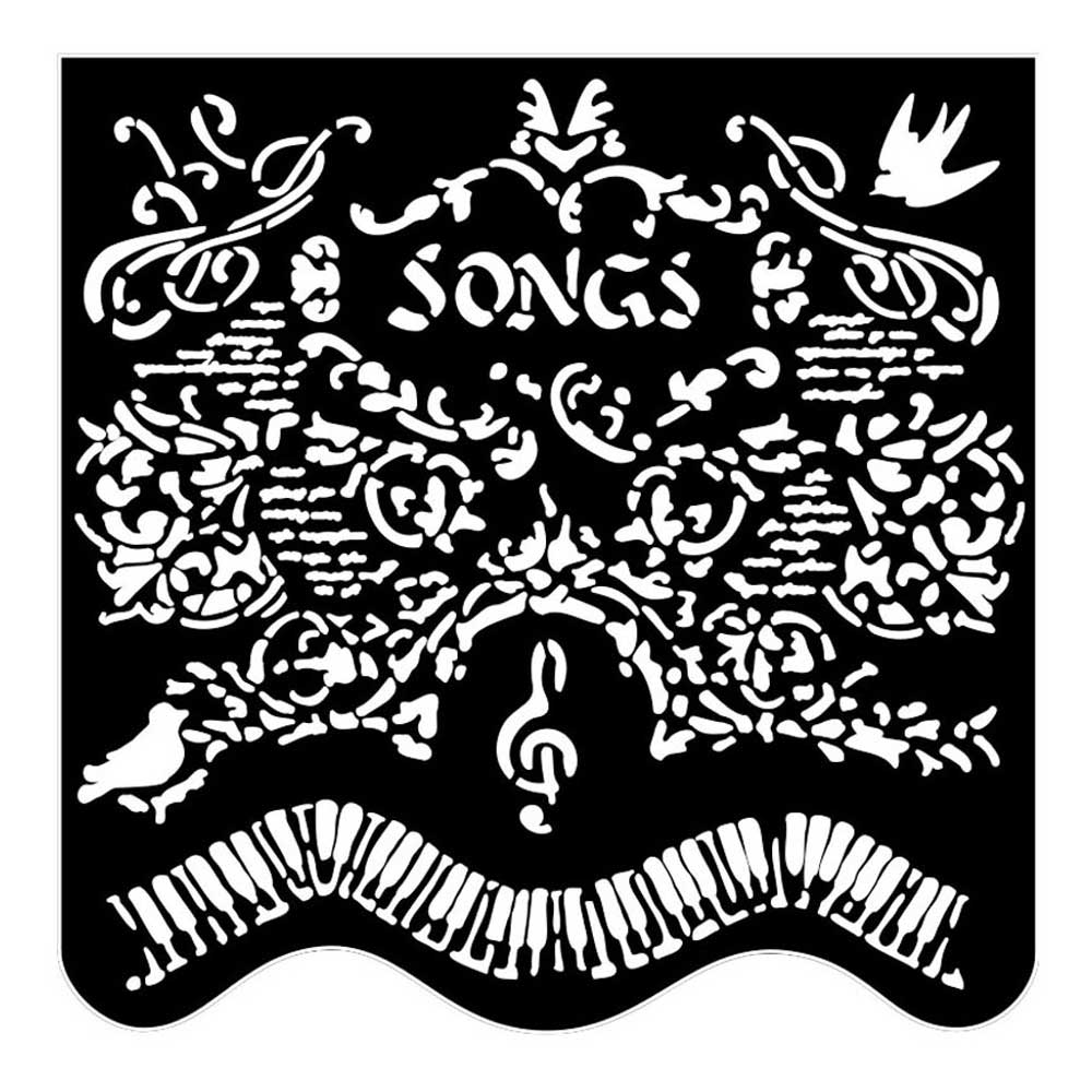 Stamperia Music Collection - Media Stencil - Songs & Piano [KSTDQ119] - Image 2