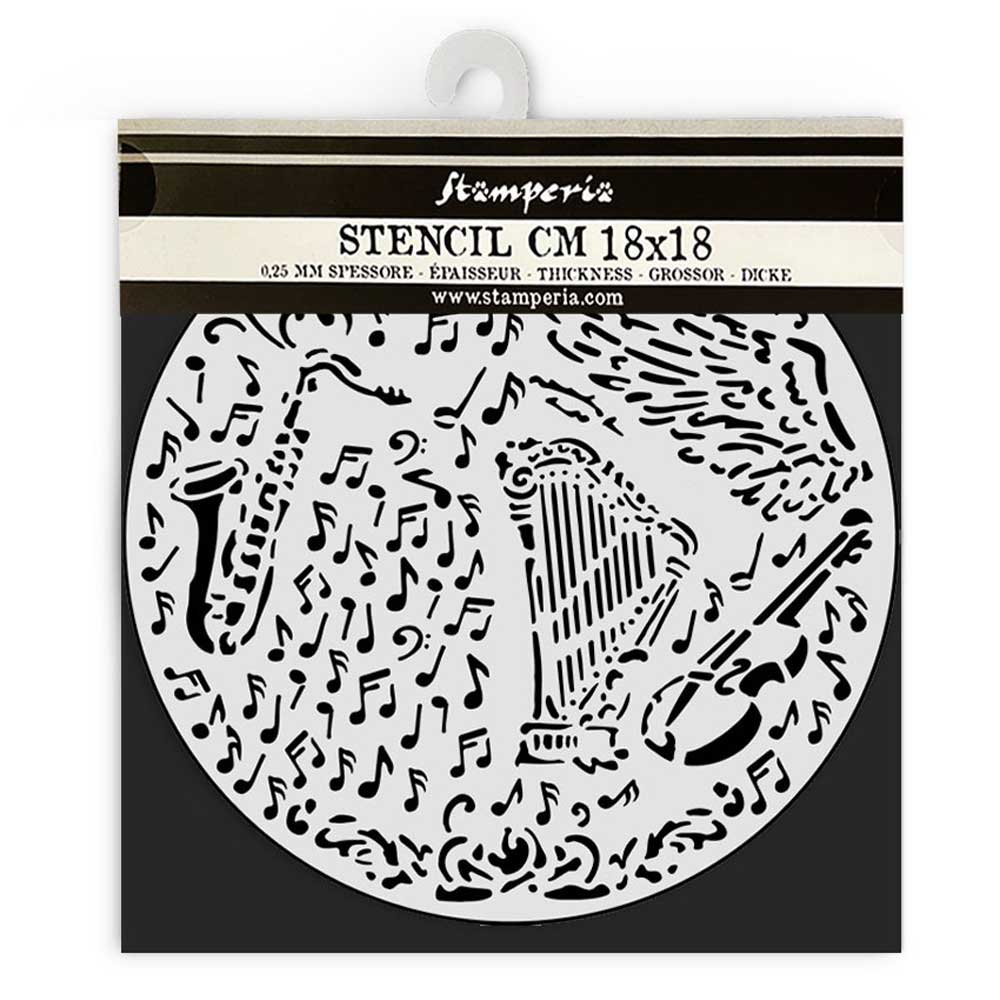 Stamperia Music Collection - Media Stencil - Violin & Trumpet [KSTDQ120]