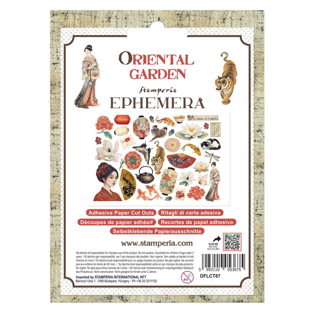 Stamperia Oriental Garden Collection - Adhesive Ephemera [DFLCT87] - Image 3