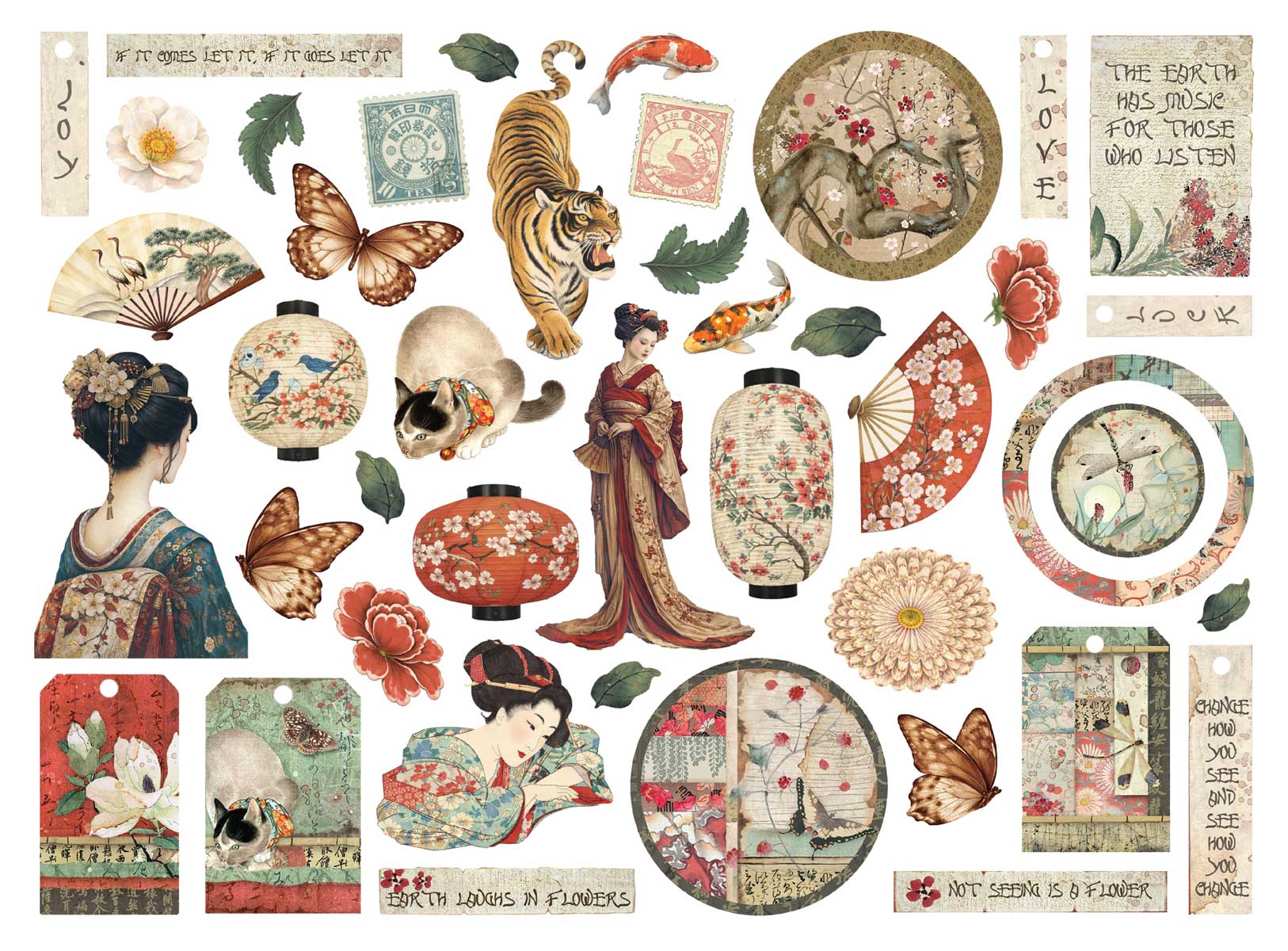 Stamperia Oriental Garden Collection - Die Cuts [DFLDC139] - Image 2
