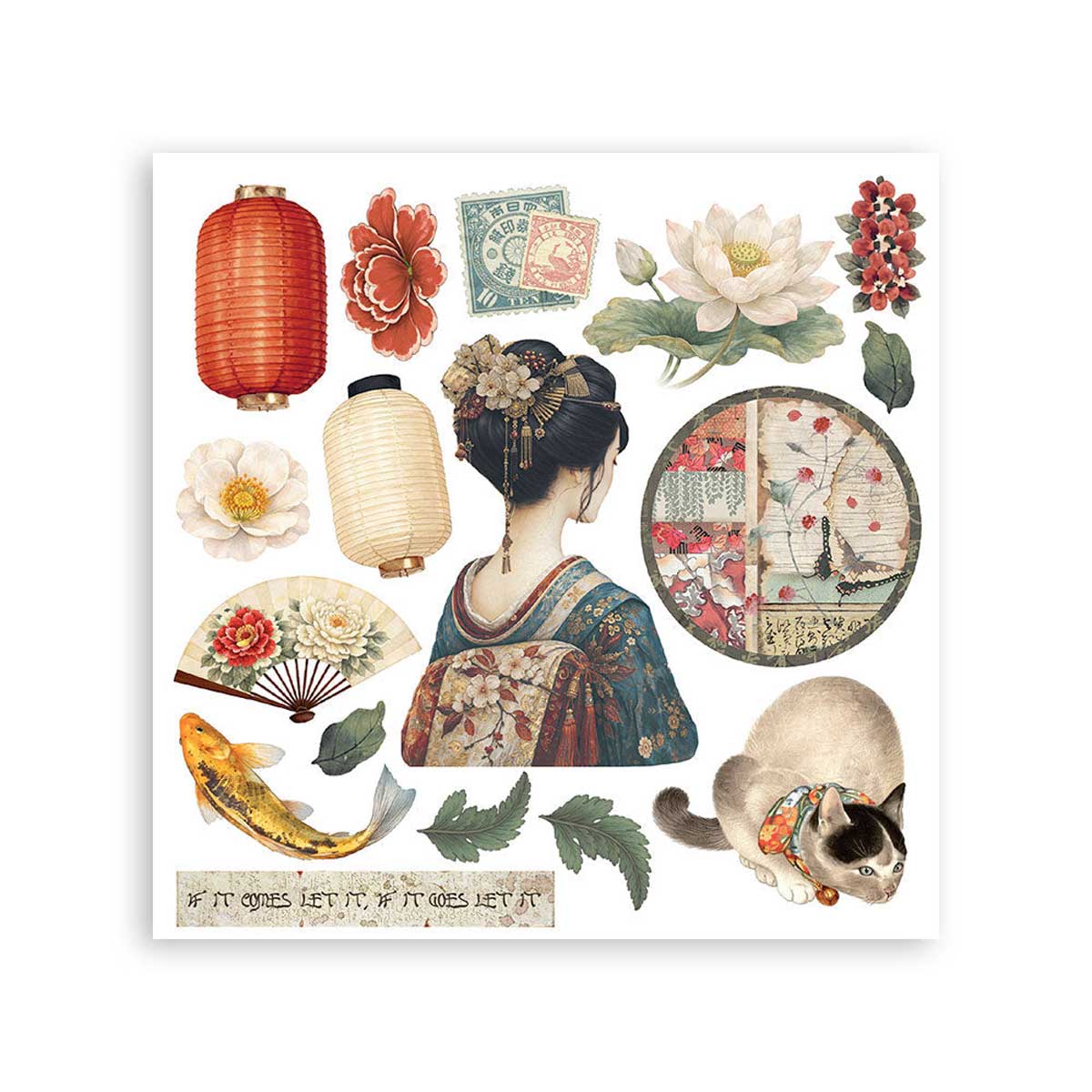Stamperia Oriental Garden Collection - Rub On Kit [DFLRBX19] - Image 3