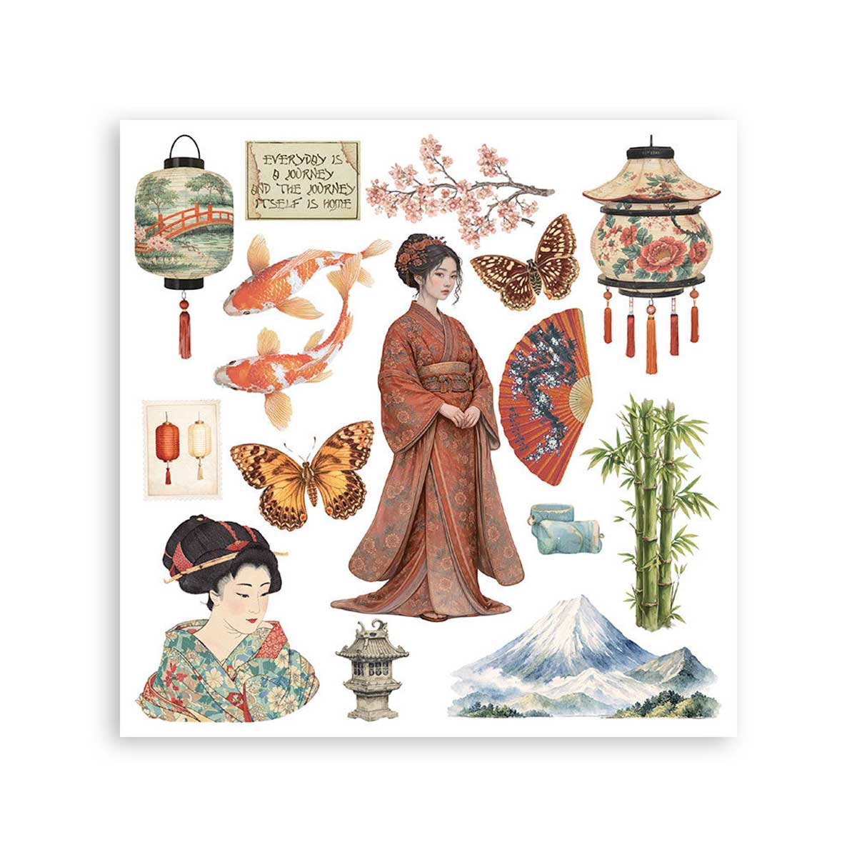 Stamperia Oriental Garden Collection - Rub On Kit [DFLRBX19] - Image 4