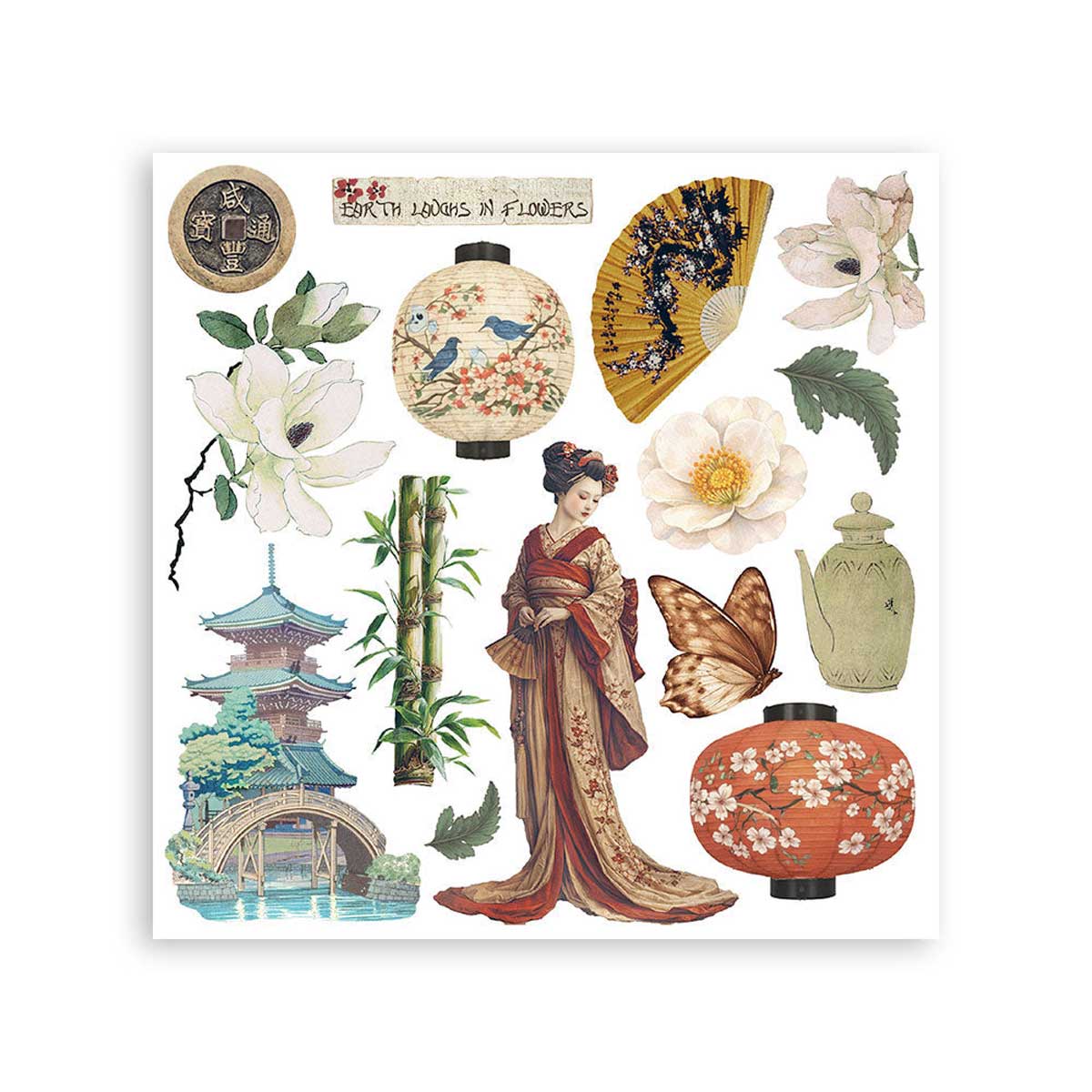 Stamperia Oriental Garden Collection - Rub On Kit [DFLRBX19] - Image 6
