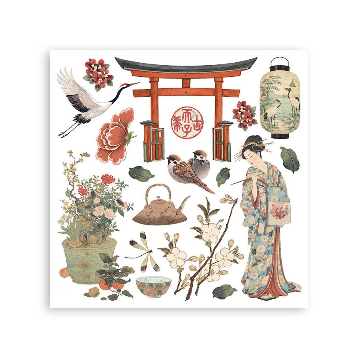 Stamperia Oriental Garden Collection - Rub On Kit [DFLRBX19] - Image 7