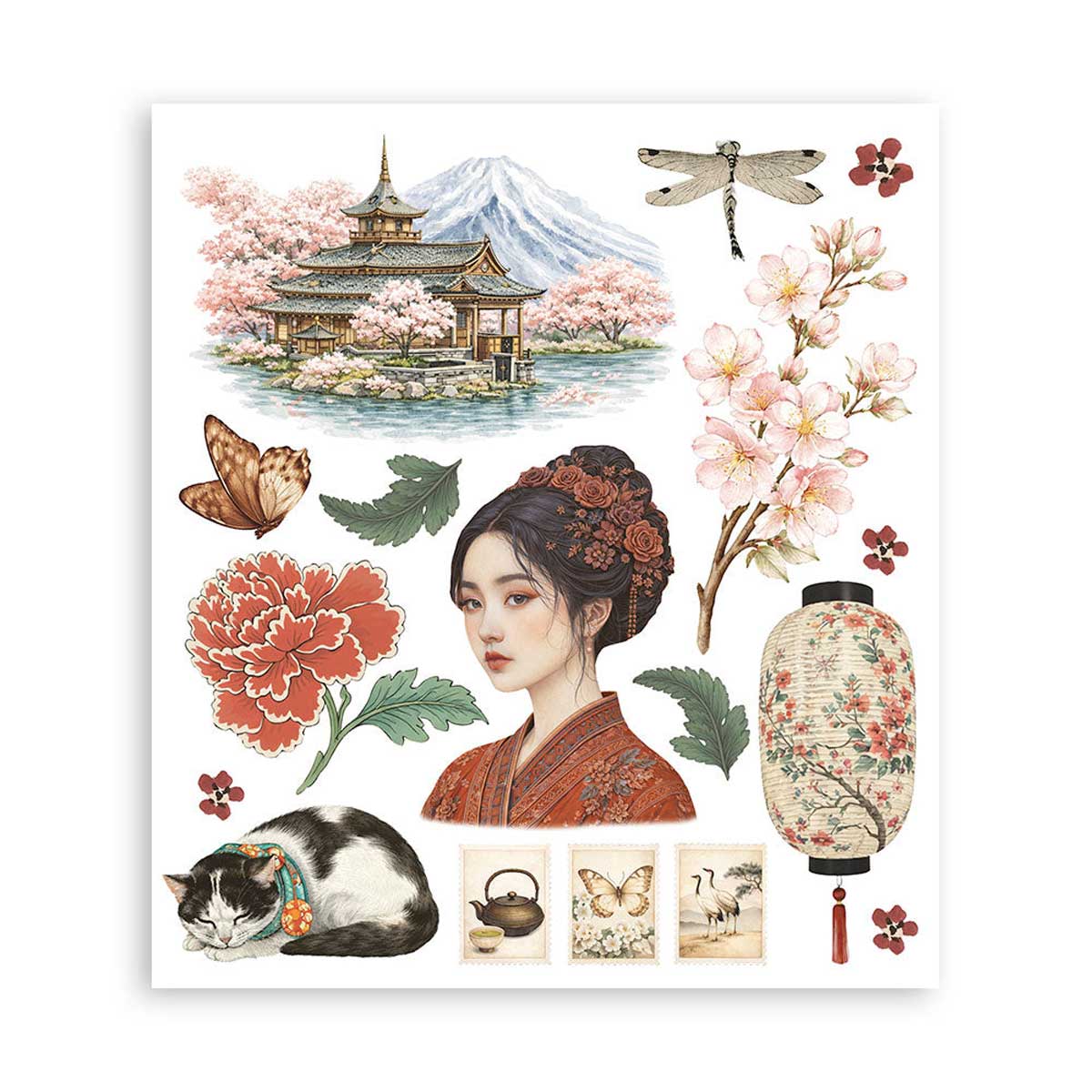Stamperia Oriental Garden Collection - Rub On Selection [DFLRBXG11] - Image 2
