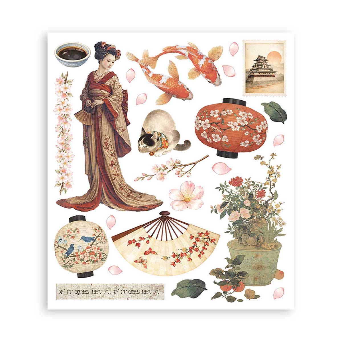 Stamperia Oriental Garden Collection - Rub On Selection [DFLRBXG11] - Image 3