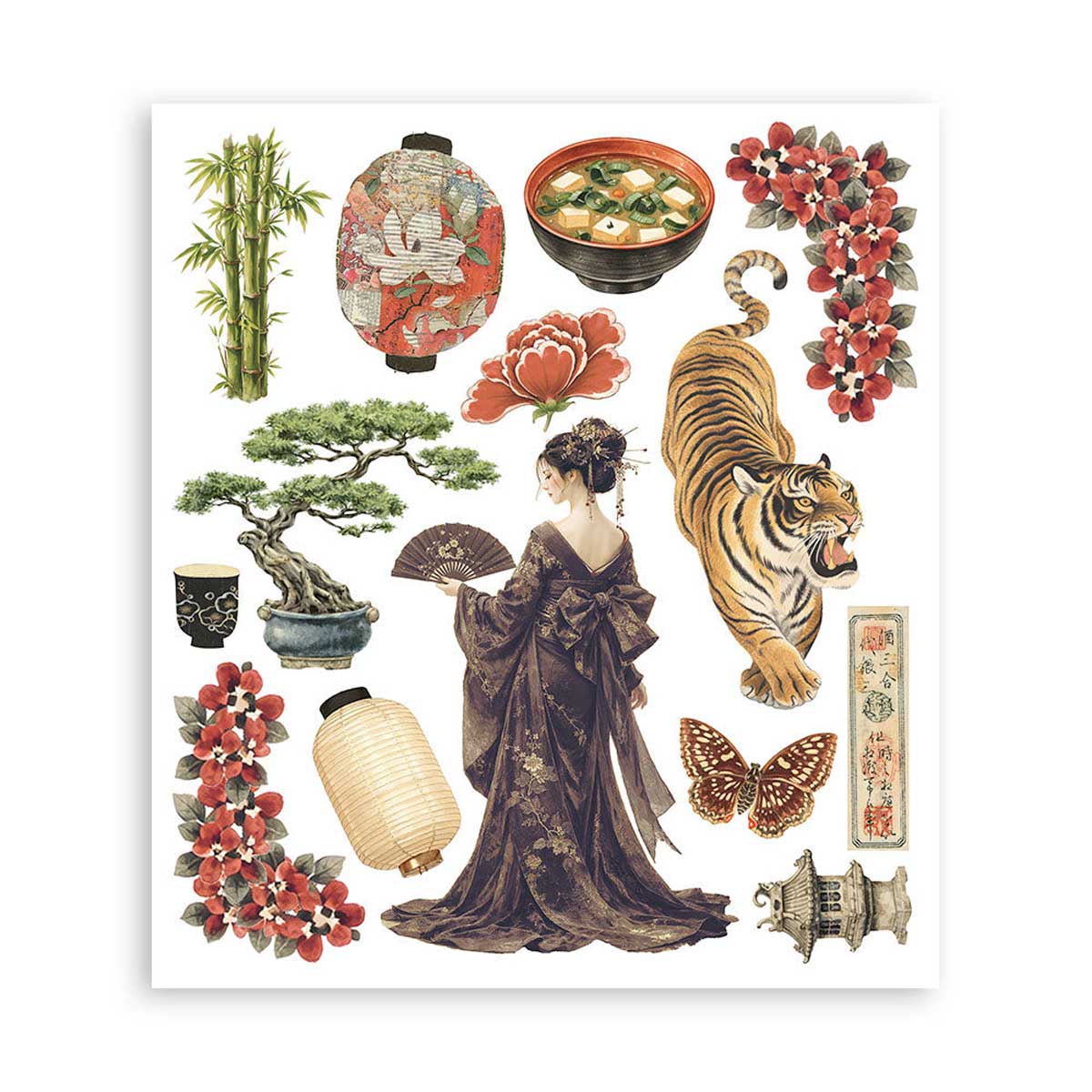 Stamperia Oriental Garden Collection - Rub On Selection [DFLRBXG11] - Image 4